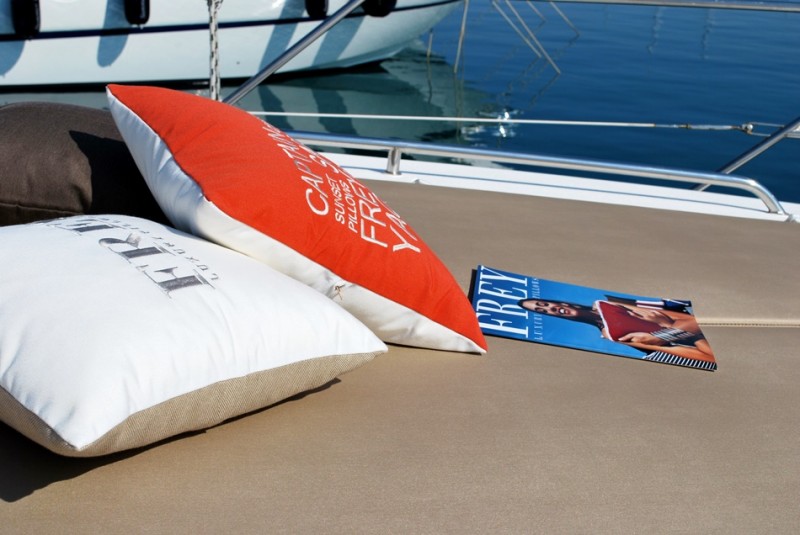 Yacht sundeb refit and unique pillows